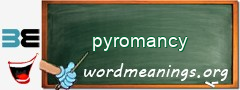 WordMeaning blackboard for pyromancy
